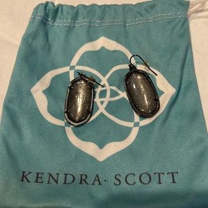 Black chrome Kendra Scott Elle drop earrings